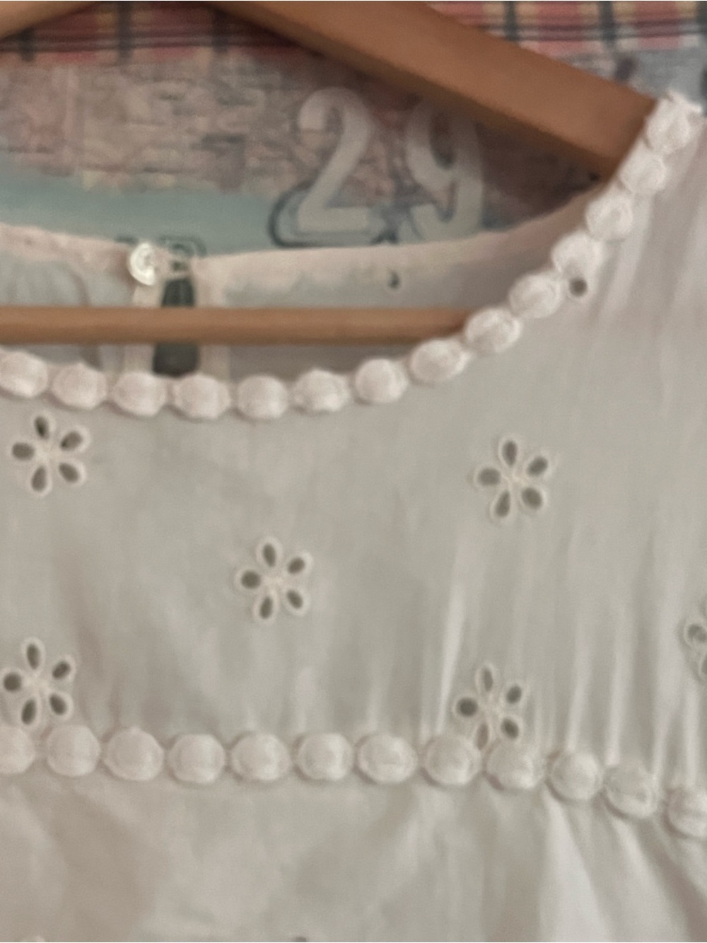 J. Crew 100% Cotton White Eyelet Tiered Embroidered Dress L - Picture 5 of 10